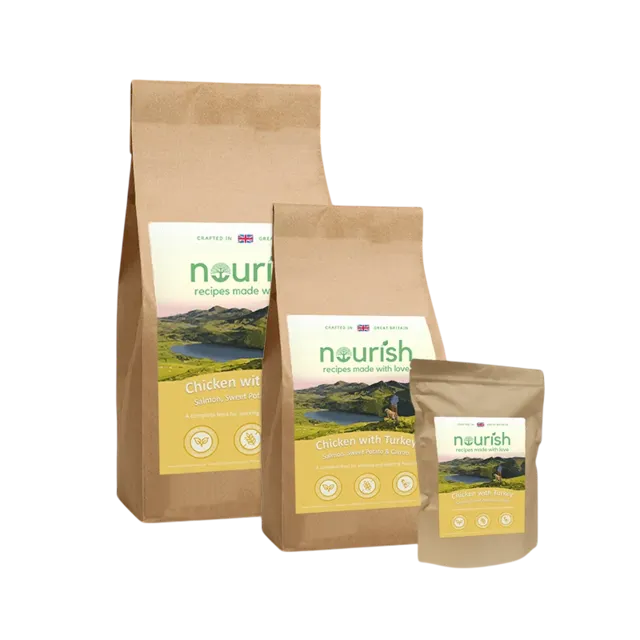 Nourish Grain Free Puppy – Chicken With Turkey, Salmon, Sweet Potato & Carrots