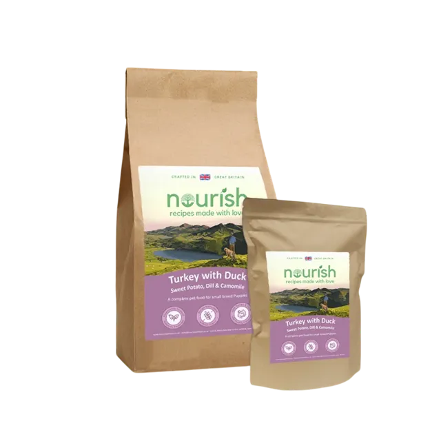 Nourish Grain Free Puppy Small Breed – Turkey With Duck, Sweet Potato, Dill & Camomile