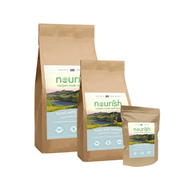 Nourish Grain Free Senior – Salmon With Trout, Sweet Potato & Asparagus