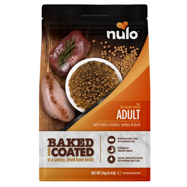 Nulo Baked & Coated Adult – Chicken, Duck & Turkey