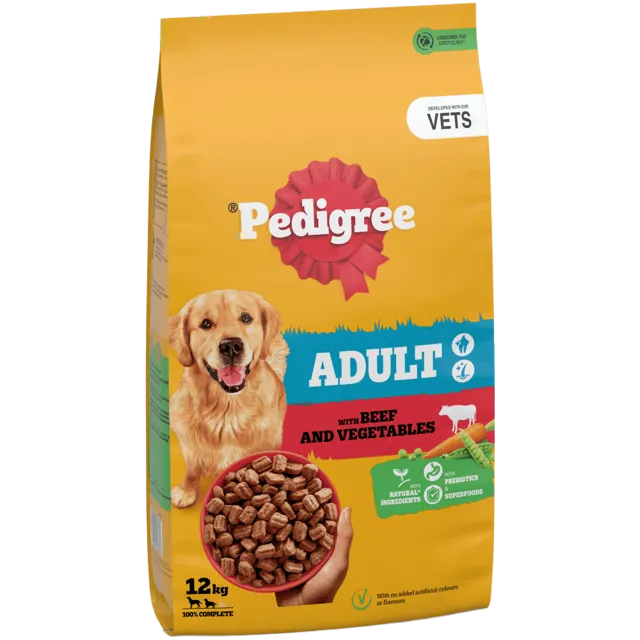 Pedigree Adult Dry – With Beef & Vegetables