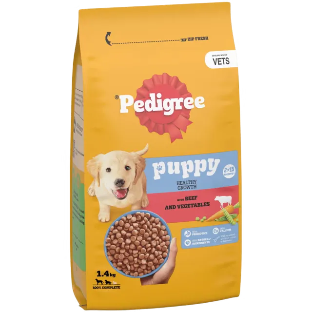 Pedigree Puppy Junior Dry – With Beef & Vegetables
