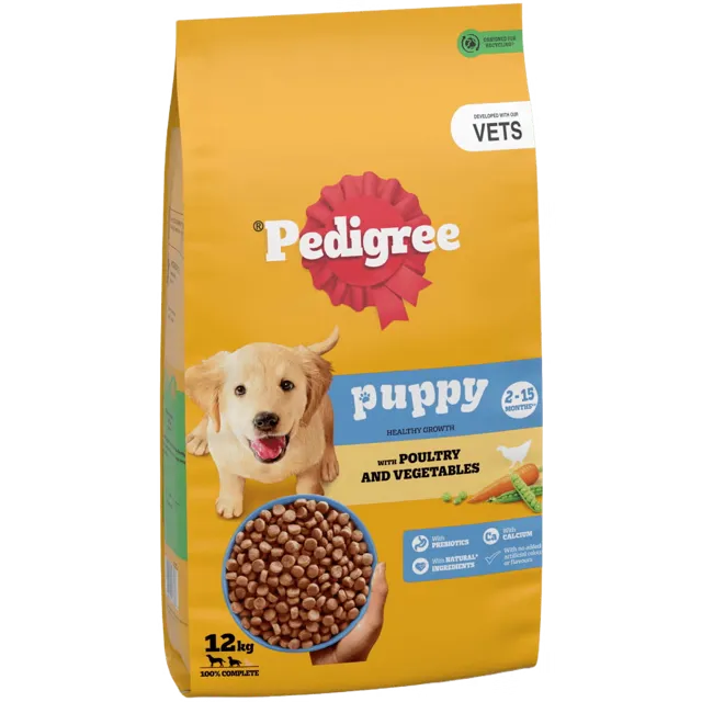 Pedigree Puppy Junior Dry – With Poultry & Vegetables