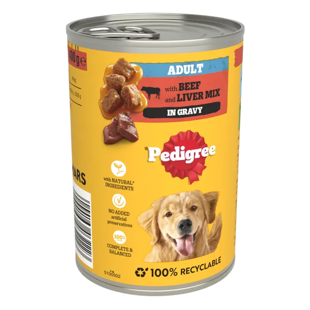 Pedigree Tins in Gravy – With Beef
