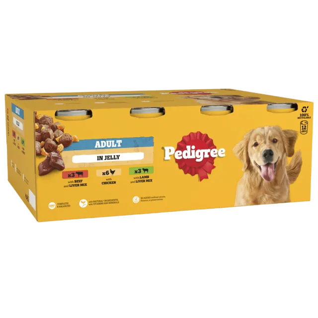 Pedigree Tins with Jelly – Mixed Selection 12 x 385g / 24 x 385g