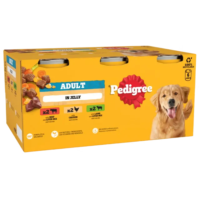 Pedigree Tins with Jelly – Mixed Selection 6 x 400g