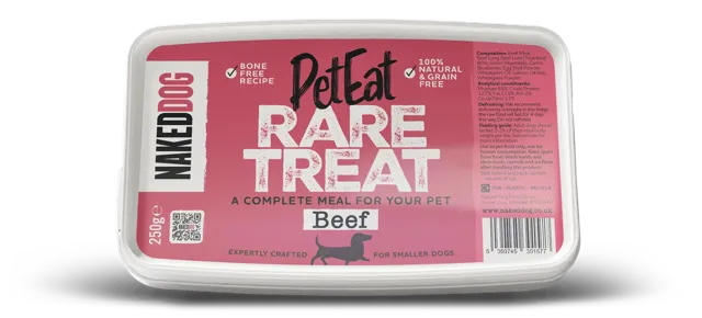 PetEat by Naked Dog – Rare Treat (Beef)