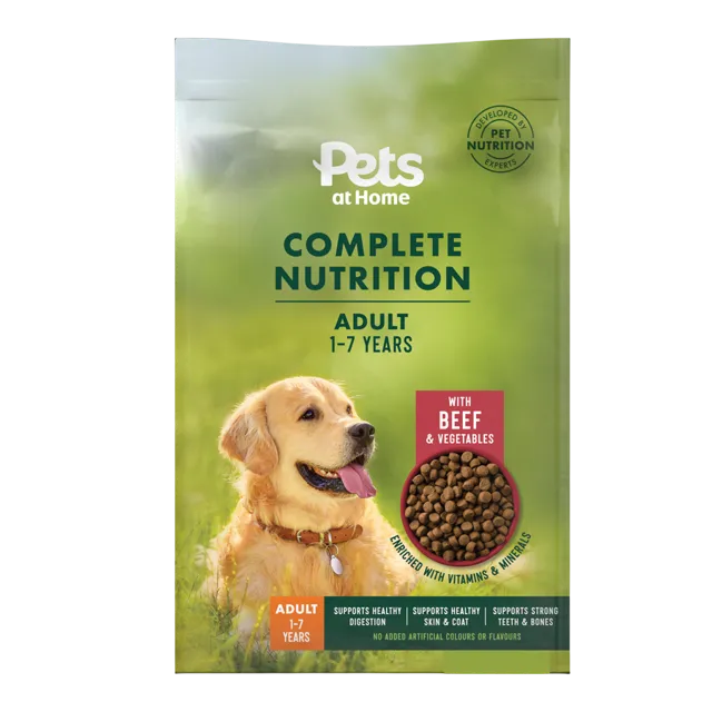 Pets at Home Complete Nutrition Dry Adult – Beef with Vegetables