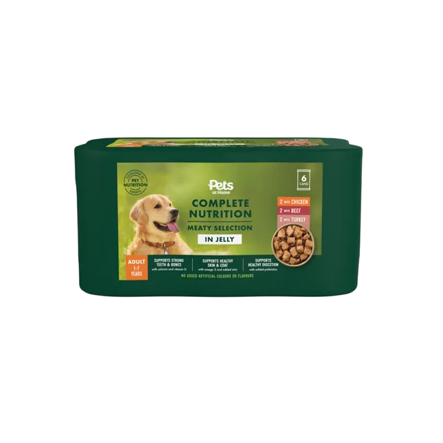 Pets at Home Complete Nutrition Meaty Selection in Jelly – With Beef in Jelly