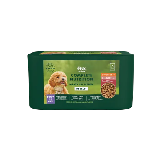 Pets at Home Complete Nutrition Puppy Meaty Selection in Jelly – —