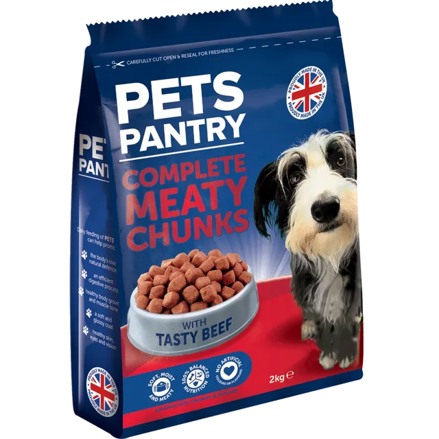 Pets Pantry by HiLife Complete Meaty Chunks – Tasty Beef