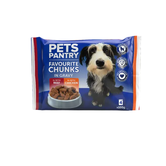 Pets Pantry by HiLife Pouches in Gravy – Favourite Chunks