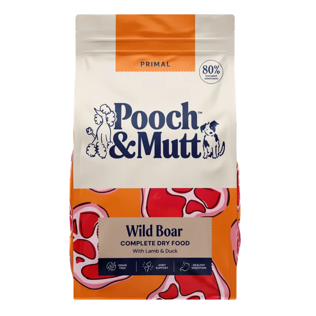 Pooch & Mutt Primal Dry Food – Wild Boar with Lamb & Duck
