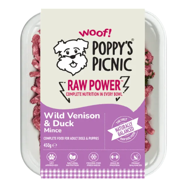 Poppy's Picnic Raw Power Mince – Venison & Duck Mince