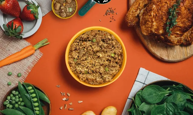 Pure Pet Food – Chicken with garden greens & strawberry pieces