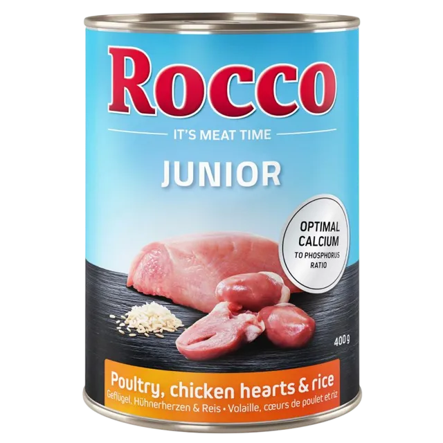 Rocco Junior – Poultry, Chicken Hearts & Rice
