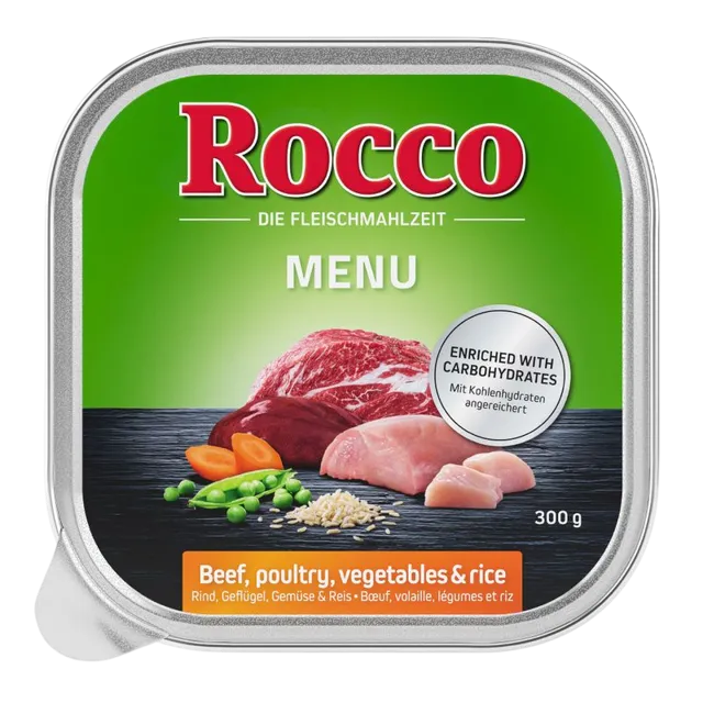 Rocco Menu – Beef, Poultry, Vegetables & Rice