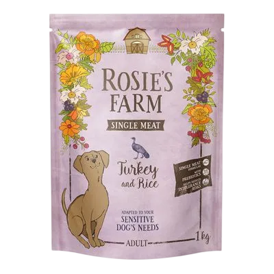 Rosie's Farm Single Meat Dry – Adult Turkey with Rice