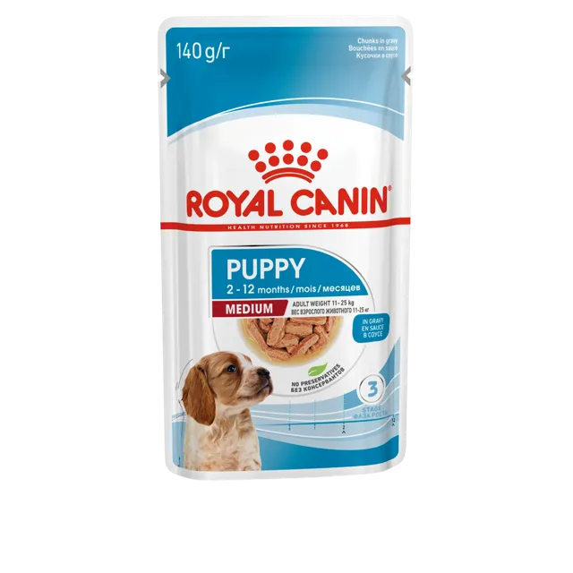 Royal Canin Medium Puppy Chunks In Gravy – —