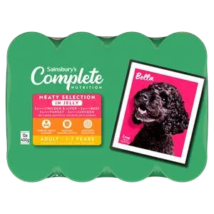 Sainsbury's Complete Nutrition Adult Cans – With Beef In Jelly