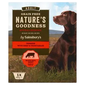 Sainsbury's Nature's Goodness Adult Wet Trays – Terrine with Beef & Vegetables