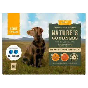 Sainsbury's Nature's Goodness Meaty Selection Pouches – Adult in Jelly
