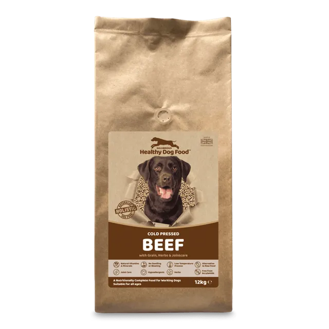 Salubrious Healthy Dog Food Cold-Pressed With Grains – Beef