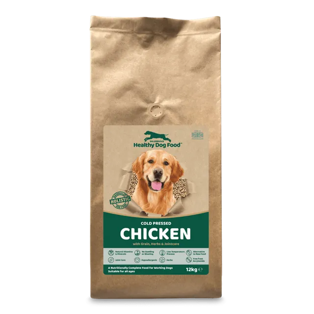 Salubrious Healthy Dog Food Cold-Pressed With Grains – Chicken