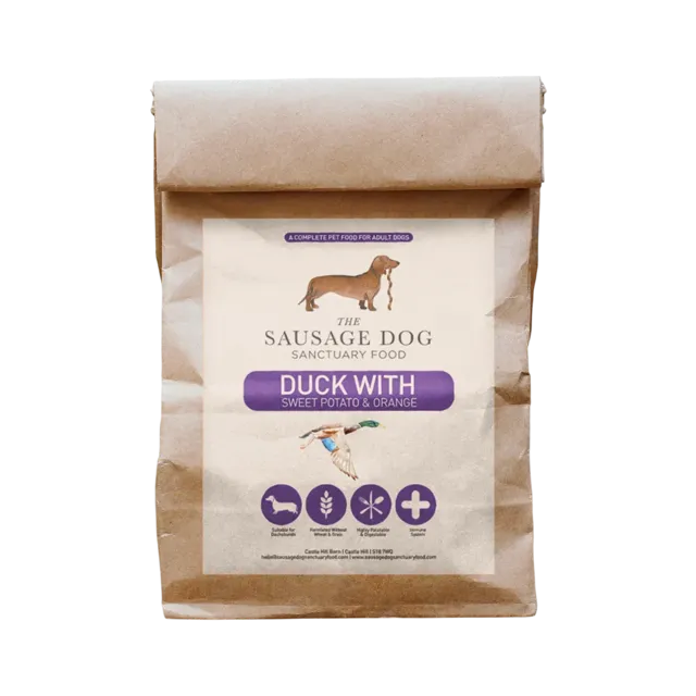 Sausage Dog Sanctuary Food Grain-Free Adult – Duck With Sweet Potato & Orange