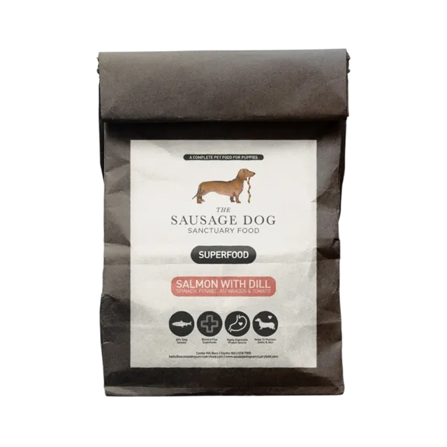 Sausage Dog Sanctuary Food Superfood Puppy – Scottish Salmon