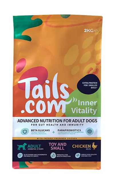 Tails.com Inner Vitality Dry – Adult Chicken & Rice — Toy & Small