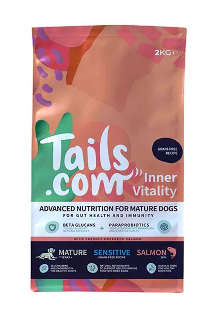 Tails.com Inner Vitality Dry – Mature Salmon & Sweet Potato — Sensitive Grain-Free
