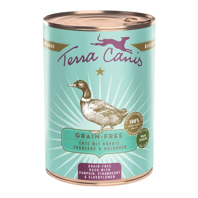 Terra Canis Grain-Free Wet Food – Duck with pumpkin, Strawberry and Elderflower