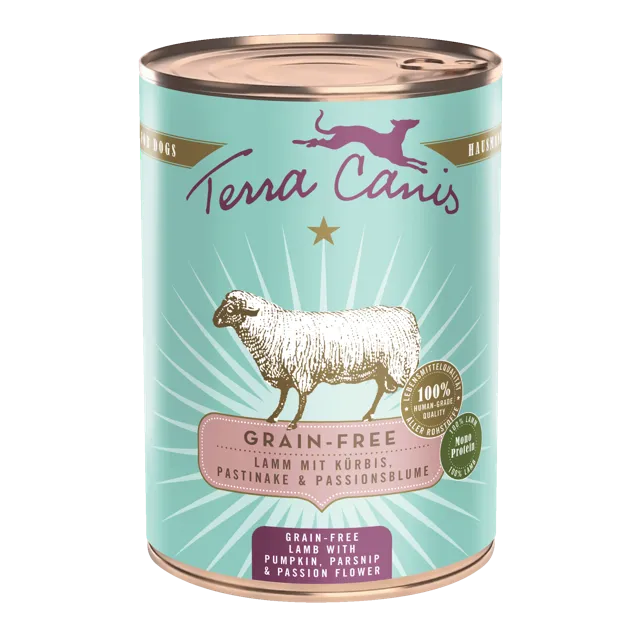 Terra Canis Grain-Free Wet Food – Lamb with pumpkin, parsnip and passion flower