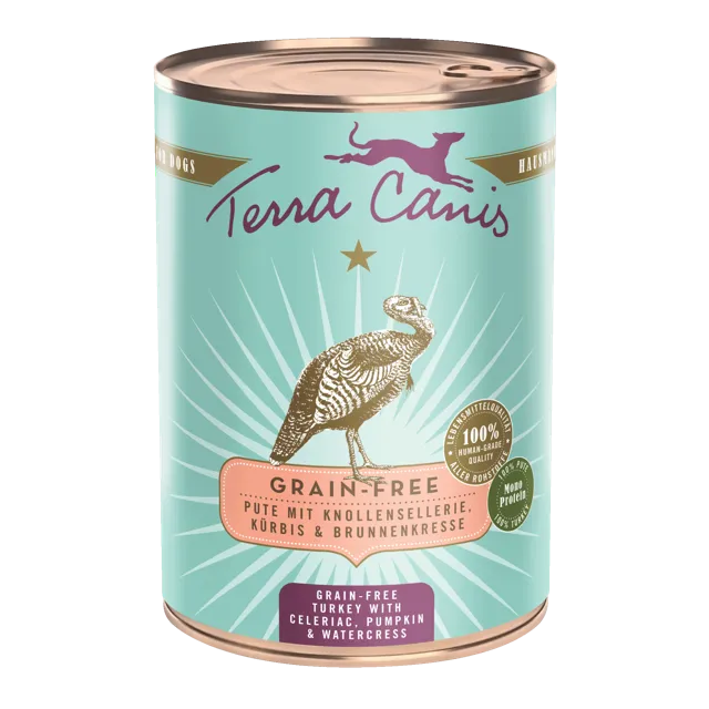 Terra Canis Grain-Free Wet Food – Turkey with celery, pumpkin and watercress