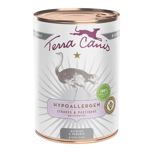 Terra Canis Hypoallergenic Wet Food – Ostrich with parsnip