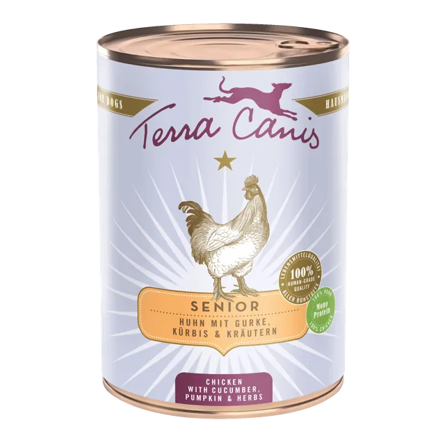 Terra Canis Senior Wet Food – Chicken with cucumber, pumpkin and medicinal herbs