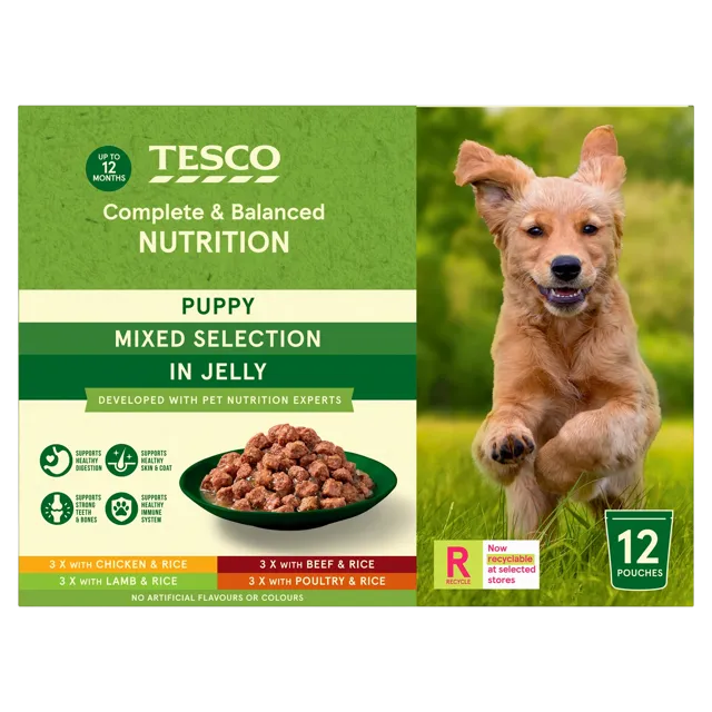 Tesco Puppy Pouches Mixed Selection – —