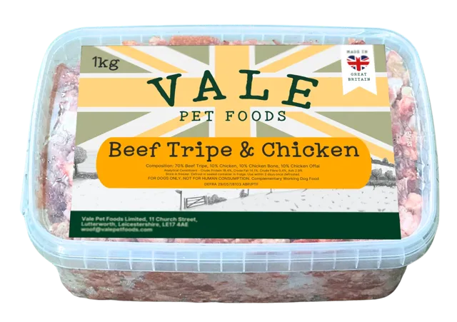 Vale RAW Beef Tripe Minces – Chicken