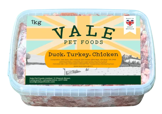 Vale RAW Meat Blend Minces – Duck, Turkey & Chicken