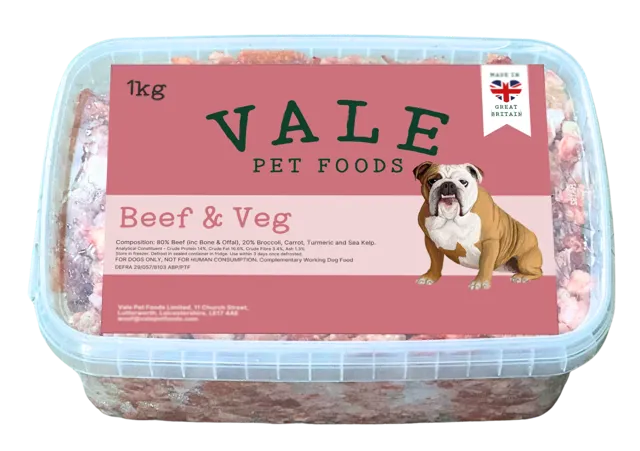 Vale RAW Minces With Veg – Beef & Veg