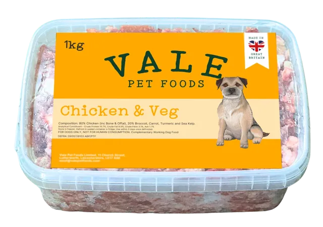 Vale RAW Minces With Veg – Chicken & Veg