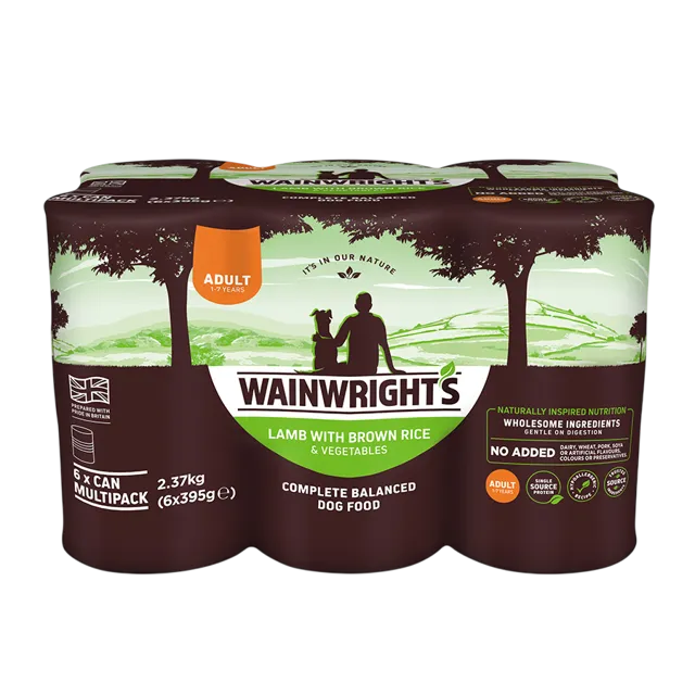 Wainwright's Adult Cans – Lamb with Brown Rice