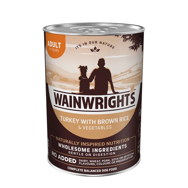 Wainwright's Adult Cans – Turkey with Brown Rice