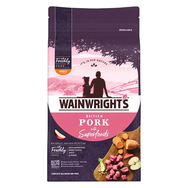 Wainwright's Adult Dry Food With Superfoods – British Pork with Superfoods