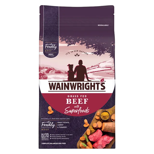 Wainwright's Adult Dry Food With Superfoods – Grass Fed Beef with Superfoods