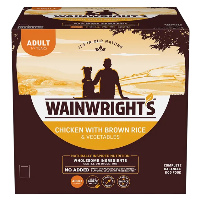 Wainwright's Adult Pouches – Chicken with Brown Rice
