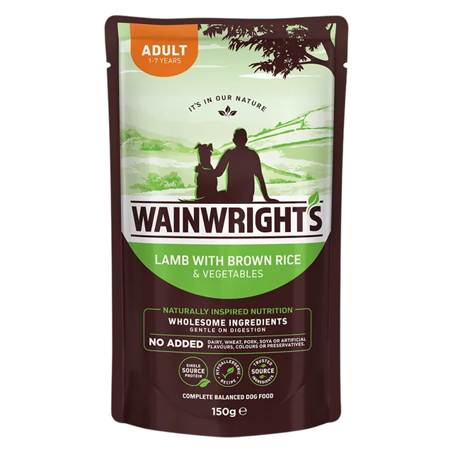 Wainwright's Adult Pouches – Lamb with Brown Rice