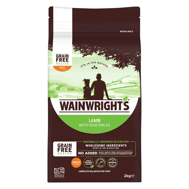 Wainwright's Grain Free Adult Dry Food – Lamb with Vegetables