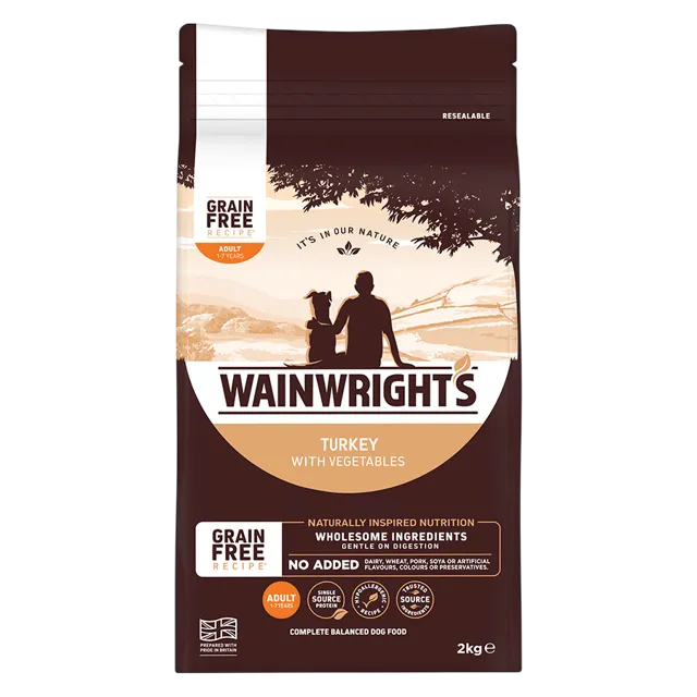 Wainwright's Grain Free Adult Dry Food – Turkey with Vegetables